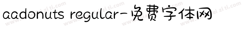 aadonuts regular字体转换